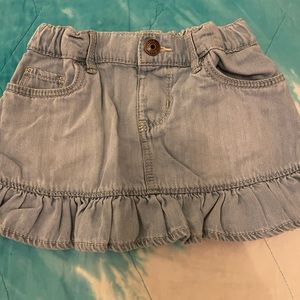 Baby girl Jean skirt with ruffled bottom